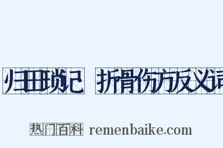 归田琐记·折骨伤方反义词是什么意思的图片